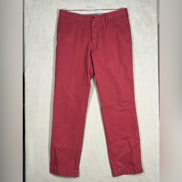 Polo Ralph Lauren 36W 34L Suffield Pant Red Classic Flat Front Chino Pants EUC - Picture 1 of 8